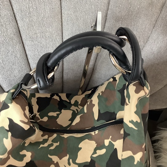 Teresa Cambi Firenze Camouflage Canvas Large Hobo - Picture 4 of 13